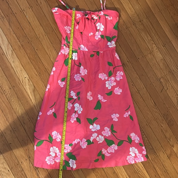 Vintage 1970s Malia Of Honolulu pink Maxi Dress With flowers 🌺 Size 10 - Picture 8 of 9